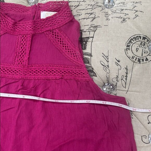 CHANCE Elegant Magenta Mini Dress - Picture 11 of 11